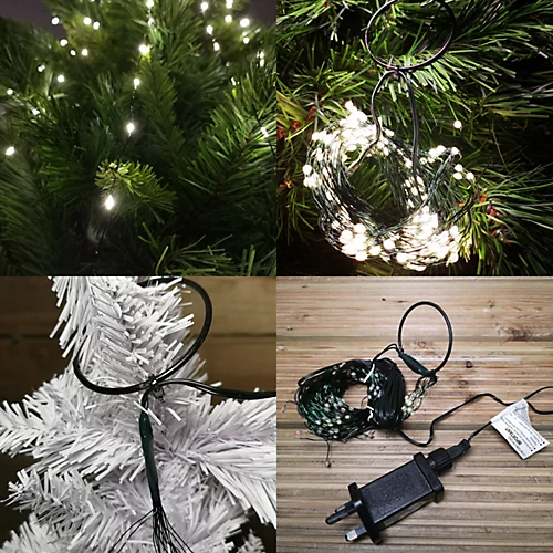 200 LED 10 X 1.9m Premier Multi Function Waterfall Christmas Tree Lights With Timer In Warm White 1 200 LED 10 X 1.9m Premier Multi Function Waterfall Christmas Tree Lights With Timer In Warm White