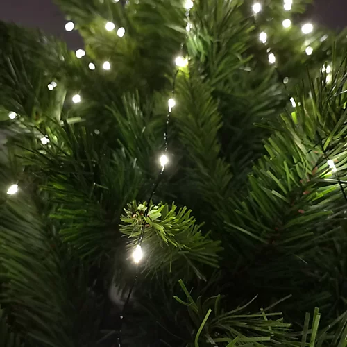 200 LED 10 X 1.9m Premier Multi Function Waterfall Christmas Tree Lights With Timer In Warm White 2 200 LED 10 X 1.9m Premier Multi Function Waterfall Christmas Tree Lights With Timer In Warm White - Image 2