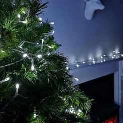 200 LED 16m Premier Christmas Outdoor Function Lights Timer Clear Cable In White -Deals Christmas Decor Store 200 led 16m premier christmas outdoor function lights timer clear cable in white5056589197162 04c MP