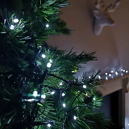 200 LED 16m Premier SupaBrights Indoor Outdoor Christmas Multi Function Mains Operated String Lights With Timer In Cool White 2 200 LED 16m Premier SupaBrights Indoor Outdoor Christmas Multi Function Mains Operated String Lights With Timer In Cool White - Image 2