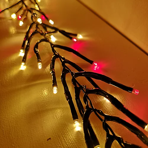 2000 LED 25m Premier Christmas Outdoor Cluster Timer Lights Red & Vintage Gold 2 2000 LED 25m Premier Christmas Outdoor Cluster Timer Lights Red & Vintage Gold - Image 2