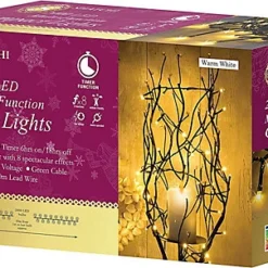 2000 LEDs Warm White Compact Lights Green Cable With 8 Effects Multifunction Auto Memory Indoor/Outdoor Christmas Home Decorations -Deals Christmas Decor Store 2000 leds warm white compact lights green cable with 8 effects multifunction auto memory indoor outdoor christmas home decorations5056141035352 05c MP