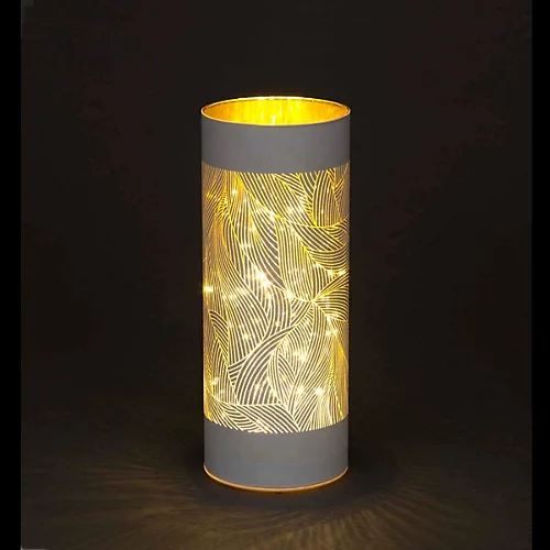 20cm Christmas Decorated Vase Table Feather Design Silver 3 20cm Christmas Decorated Vase Table Feather Design Silver - Image 3