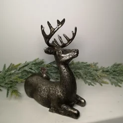 23cm Bronze Effect Sitting Christmas Reindeer Ornament -Deals Christmas Decor Store 23cm bronze effect sitting christmas reindeer ornament5056589189242 02c MP