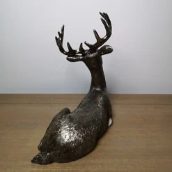 23cm Bronze Effect Sitting Christmas Reindeer Ornament -Deals Christmas Decor Store 23cm bronze effect sitting christmas reindeer ornament5056589189242 04c MP