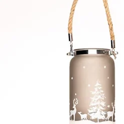 23cm Christmas Decorated Jar Table Winter Forest Scene Lantern -Deals Christmas Decor Store 23cm christmas decorated jar table winter forest scene lantern5056141049830 04c MP