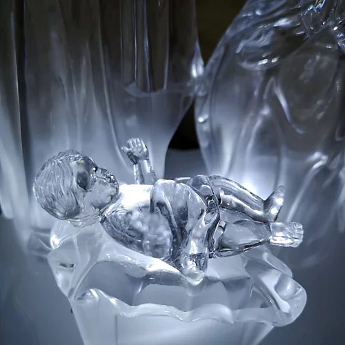 23cm Festive Battery Operated White LED Acrylic Christmas Nativity Scene 4 23cm Festive Battery Operated White LED Acrylic Christmas Nativity Scene - Image 4