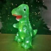 24.5cm LED Acrylic Green Dinosaur Christmas Decoration