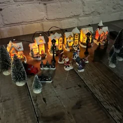 24 Piece Christmas Village Scene For Windowsills Or Mantelpieces -Deals Christmas Decor Store 24 piece christmas village scene for windowsills or mantelpieces5060266599958 04c MP