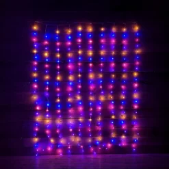 240 LED 2m X 1.5m Premier Flexibright Curtain Indoor Outdoor Multifunction Christmas Lights With Timer In Rainbow
