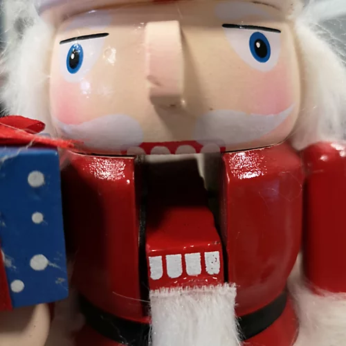 24cm Premier Wooden Christmas Santa Nutcracker Stocking Holder 2 24cm Premier Wooden Christmas Santa Nutcracker Stocking Holder - Image 2