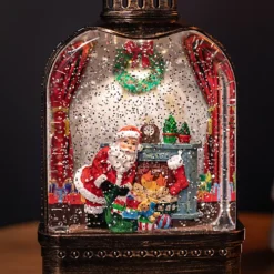 24cm Snowtime Dual Power LED Christmas Glitter Water Spinner Antique Lantern Santa Scene -Deals Christmas Decor Store 24cm snowtime dual power led christmas glitter water spinner antique lantern santa scene5056589194086 02c MP