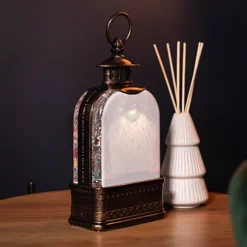 24cm Snowtime Dual Power LED Christmas Glitter Water Spinner Antique Lantern Santa Scene -Deals Christmas Decor Store 24cm snowtime dual power led christmas glitter water spinner antique lantern santa scene5056589194086 04c MP