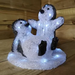 25cm Frosted Acrylic LED Penguins Playing Christmas Indoor Outdoor Decoration 7 25cm Frosted Acrylic LED Penguins Playing Christmas Indoor Outdoor Decoration -Deals Christmas Decor Store 25cm frosted acrylic led penguins playing christmas indoor outdoor decoration5056589107062 04c MP