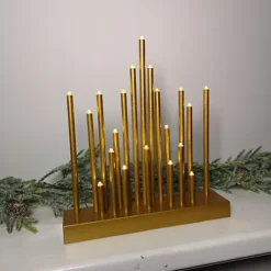 25cm Premier Christmas Candlebridge With 20 LEDs & Timer In Gold Battery Operated -Deals Christmas Decor Store 25cm premier christmas candlebridge with 20 leds timer in gold battery operated5060187579787 04c MP