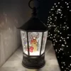 26cm Snowtime Dual Power LED Christmas Glitter Water Spinner Black Lantern Cute Dog Scene