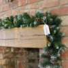 270cm X 25cm Samuel Alexander Frosted Glacier Christmas Garland With Pine Cones