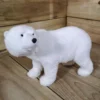27cm Festive White Standing Polar Bear Christmas Ornament Decoration