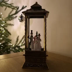 27cm Premier Glitter Water Spinner LED Lantern Christmas Decoration With Snowman Scene -Deals Christmas Decor Store 27cm premier glitter water spinner led lantern christmas decoration with snowman scene5060187579800 03c MP