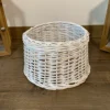 28/33cm Samuel Alexander Deluxe Wicker Willow Christmas Tree Skirt - Small White Wash