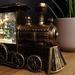 29cm Gold Water Spinner Christmas Train And With Santa Scene Decoration -Deals Christmas Decor Store 29cm gold water spinner christmas train and with santa scene decoration5056589198992 04c MP