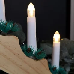 29cm Snow White Christmas Candlebridge With 7 Bulbs Light Wood Mains Operated -Deals Christmas Decor Store 29cm snow white christmas candlebridge with 7 bulbs light wood mains operated5056589193577 03c MP