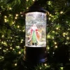 29cm Snowtime Dual Power LED Christmas Glitter Water Spinner Black Lantern Santa & Reindeer Scene