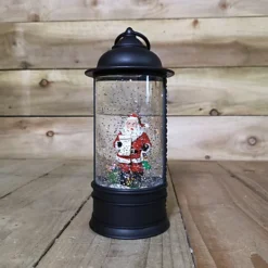 29cm Snowtime Dual Power LED Christmas Glitter Water Spinner Black Lantern Santa Scene -Deals Christmas Decor Store 29cm snowtime dual power led christmas glitter water spinner black lantern santa scene5056589194048 02c MP