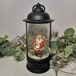 29cm Snowtime Dual Power LED Christmas Glitter Water Spinner Black Lantern Santa Scene -Deals Christmas Decor Store 29cm snowtime dual power led christmas glitter water spinner black lantern santa scene5056589194048 04c MP