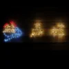 2D LED Sleigh & Reindeer Silhouette Christmas Decoration In Red, Ice White And Warm White