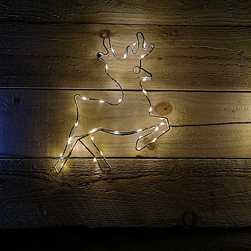 2D LED Sleigh & Reindeer Silhouette Christmas Decoration In Red, Ice White And Warm White 2 2D LED Sleigh & Reindeer Silhouette Christmas Decoration In Red, Ice White And Warm White - Image 2