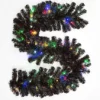 2m Prelit Alaskan Pine Black W/Multicolour Christmas Christmas Garland