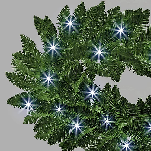 2m Prelit Imperial Pine Green W/Cool White Leds Christmas Christmas Garland 2 2m Prelit Imperial Pine Green W/Cool White Leds Christmas Christmas Garland - Image 2