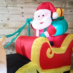 3.5ft (103cm) LED Christmas Inflatables Santa's Sleigh & Reindeer Decorations -Deals Christmas Decor Store 3 5ft 103cm led christmas inflatables santa s sleigh reindeer decorations5056589193997 03c MP