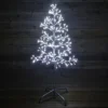3.5ft Cool White 230 LED Silver Christmas Tree Metal Frame Silhouette Decoration