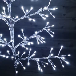 3.5ft Cool White 230 LED Silver Christmas Tree Metal Frame Silhouette Decoration 6 3.5ft Cool White 230 LED Silver Christmas Tree Metal Frame Silhouette Decoration -Deals Christmas Decor Store 3 5ft cool white 230 led silver christmas tree metal frame silhouette decoration5056589106980 03c MP