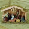 30 CM 9 Piece Hand Decorated Wooden Traditional Christmas Nativity Set
