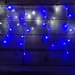 300 LED 7.5m Premier Christmas Outdoor 8 Function Icicle Lights Blue & White -Deals Christmas Decor Store 300 led 7 5m premier christmas outdoor 8 function icicle lights blue white5056589180799 04c MP