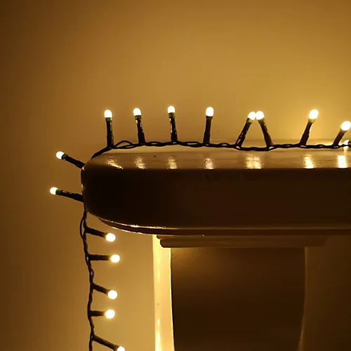 300 LED 7.7m Outdoor Soft Flicker Christmas String Lights In Warm White 2 300 LED 7.7m Outdoor Soft Flicker Christmas String Lights In Warm White - Image 2