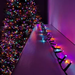 3000 LED 75m Premier TreeBrights Indoor Outdoor Christmas Multi Function Mains Operated String Lights With Timer In In Rainbow