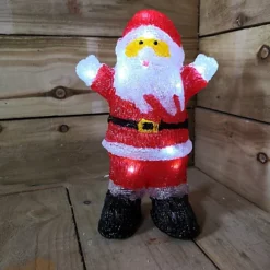 30cm Acrylic Christmas Standing Santa With 16 Ice White LEDs Indoor Or Outdoor -Deals Christmas Decor Store 30cm acrylic christmas standing santa with 16 ice white leds indoor or outdoor5056589181659 03c MP