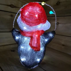 30cm Festive Acrylic Lit Penguin Indoor Outdoor Christmas Decoration With 40 LED 7 30cm Festive Acrylic Lit Penguin Indoor Outdoor Christmas Decoration With 40 LED -Deals Christmas Decor Store 30cm festive acrylic lit penguin indoor outdoor christmas decoration with 40 led5056589182663 04c MP