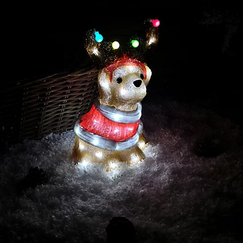 30cm LED Indoor Outdoor Acrylic Christmas Dog Decoration 1 30cm LED Indoor Outdoor Acrylic Christmas Dog Decoration