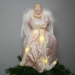 30cm Premier Christmas LED Lit Rose Gold Angel Tree Topper Decoration In Warm White -Deals Christmas Decor Store 30cm premier christmas led lit rose gold angel tree topper decoration in warm white5056589189839 04c MP