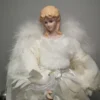 30cm Premier Christmas Tree Topper Angel Decoration Holding Dove In White