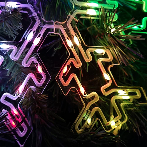 30cm RGB Multi Colour LED Indoor Festive Snowflake Light Indoor Christmas Light 2 30cm RGB Multi Colour LED Indoor Festive Snowflake Light Indoor Christmas Light - Image 2