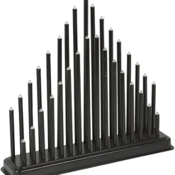 33 LED Plastic Pipe Tube Candle Tower Bridge Main Powered Warm White Window Holiday Festive Christmas Xmas Decoration Black -Deals Christmas Decor Store 33 led plastic pipe tube candle tower bridge main powered warm white window holiday festive christmas xmas decoration black5012237845878 03c MP