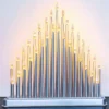 33 LED Plastic Pipe Tube Candle Tower Bridge Main Powered Warm White Window Holiday Festive Christmas Xmas Decoration Dark Grey