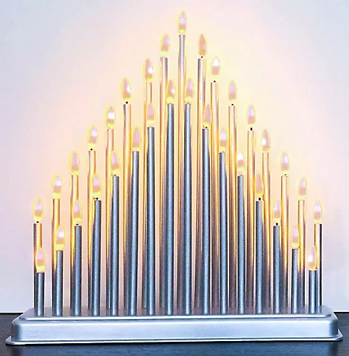 33 LED Plastic Pipe Tube Candle Tower Bridge Main Powered Warm White Window Holiday Festive Christmas Xmas Decoration Dark Grey 1 33 LED Plastic Pipe Tube Candle Tower Bridge Main Powered Warm White Window Holiday Festive Christmas Xmas Decoration Dark Grey