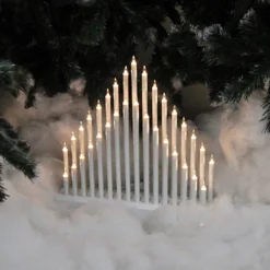 33 LED Plastic Pipe Tube Candle Tower Bridge Main Powered Warm White Window Holiday Festive Christmas Xmas Decoration White -Deals Christmas Decor Store 33 led plastic pipe tube candle tower bridge main powered warm white window holiday festive christmas xmas decoration white5012237845892 04c MP